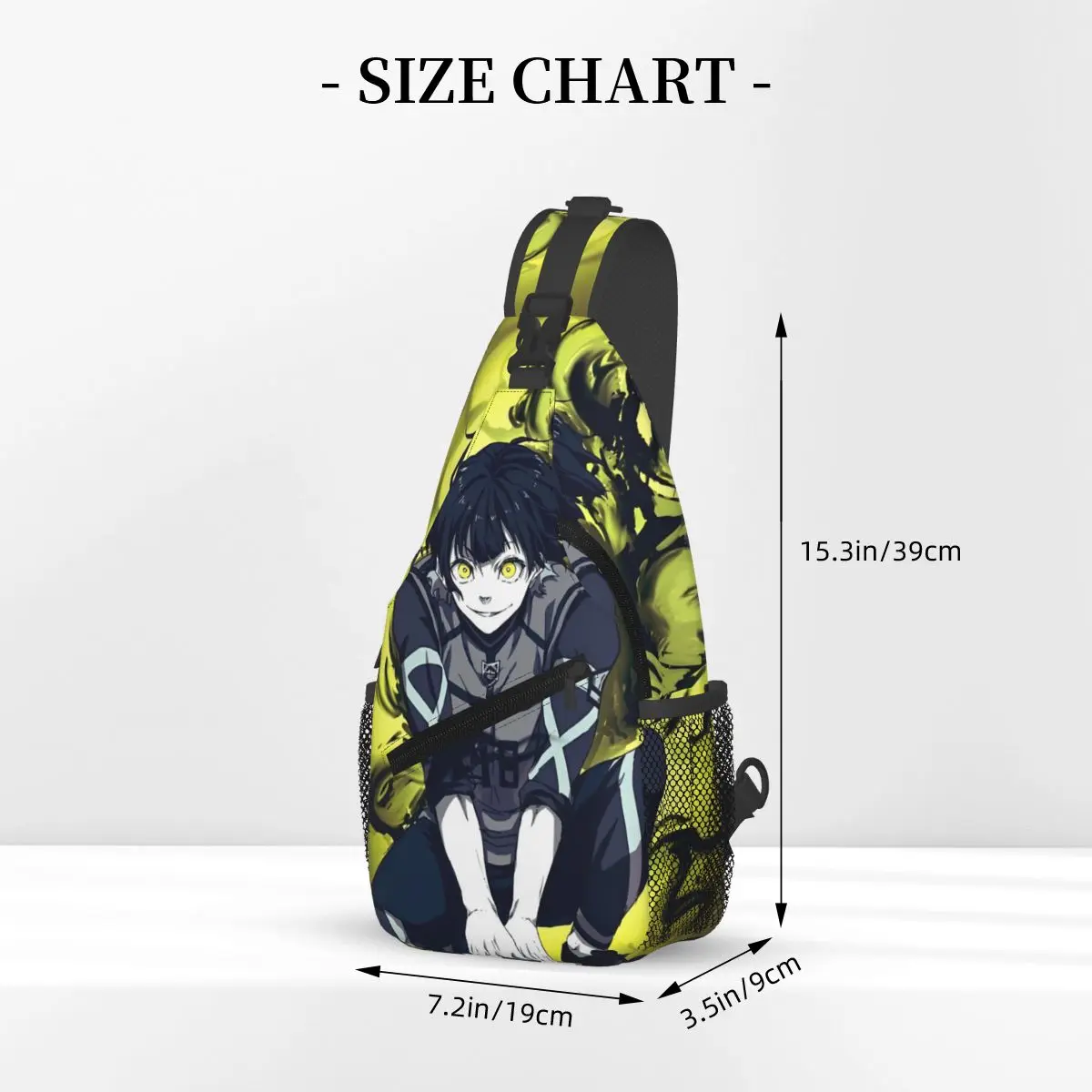 Blue Lock Crossbody Sling Bag Pattern Chest Bag Soccer Sports Anime Shoulder Backpack Daypack for Travel Hiking Travel Bag