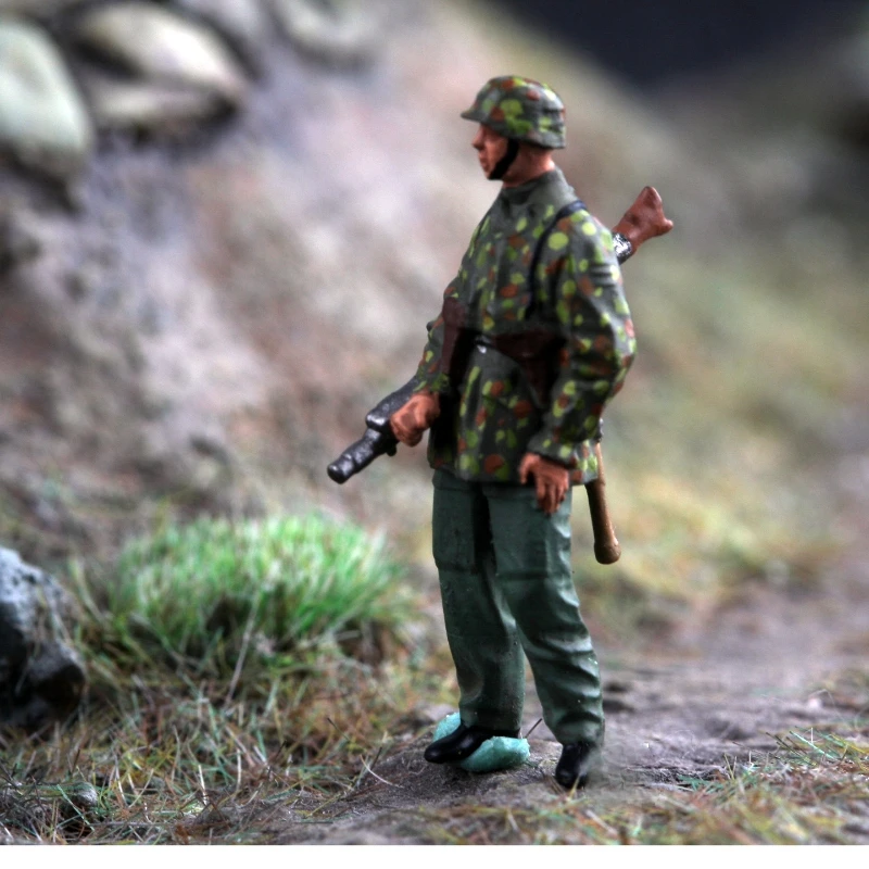 Modell im Maßstab 1:72, 2 Stück, deutsche gepanzerte Division, Infanterie-Actionfigur, Soldaten, DIY-Szene, Zubehör, Sammlung, Ausstellungsgeschenke