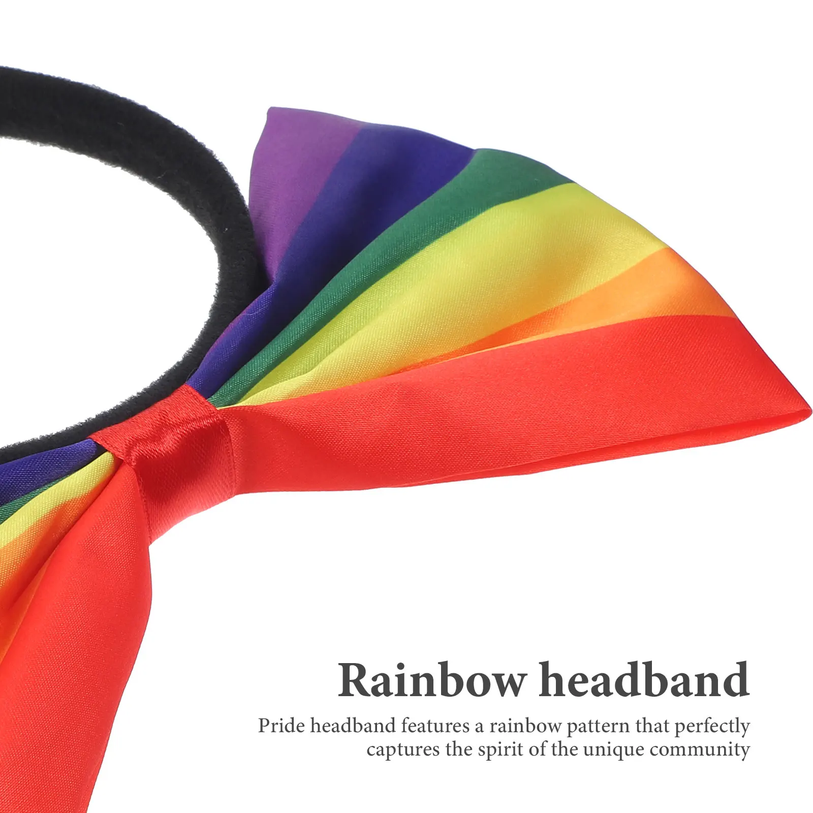 

Rainbow Headband Women Big Bowknot Headbands Fashionable Versatile Cloth Comfortable Stripe Design Elastic Suitable Occasions