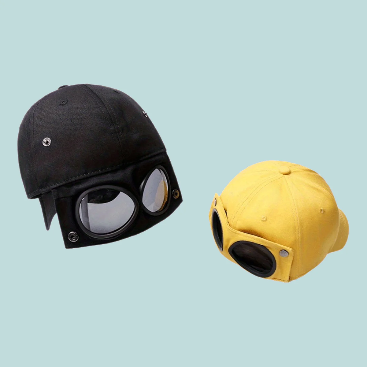 

Men Women UV Protection Sunglasses Pilot Hat Peaked Cap Sun Hat Glasses Baseball Cap