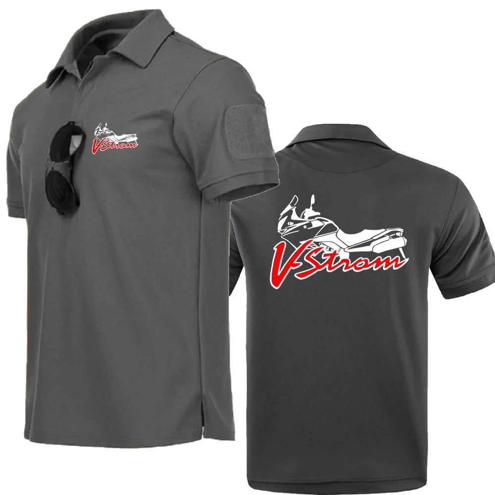 Men's Polo Shirts TShirt Motorcycle V-Strom DL 650 Motorsport Team Logo Suzukies Tees Fashion Style Jersey Lapel Tops Tee POLOS
