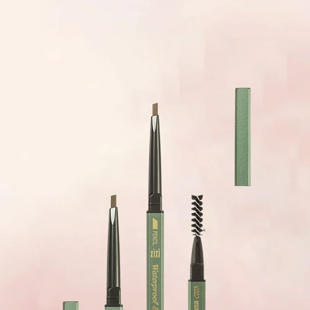 Waterproof Eyeliner Eyebrow Pencil with Eye Brow Brush Multi-purpose Korean Cosmetics for Women Smooth Eye Brow Pens Make Up