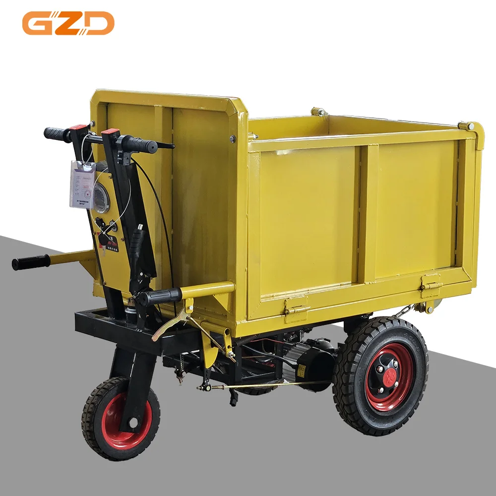 Electric Trolley Carrier Mini Dumper Self Loading Construction Site Electric Three-Wheel Dump Truck