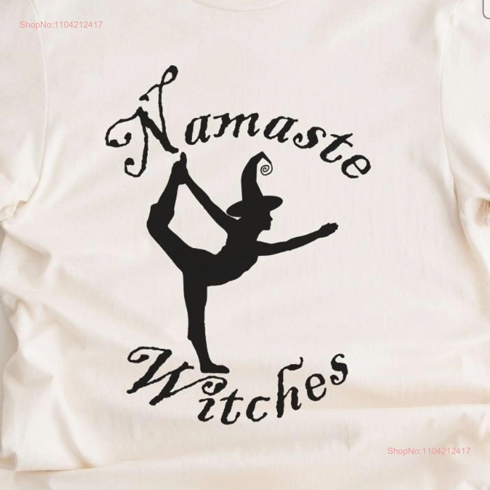 T shirt Namaste Witches Softstyle  Soft Crewneck Top Roomy Meditation Yoga Halloween  long or short sleeves