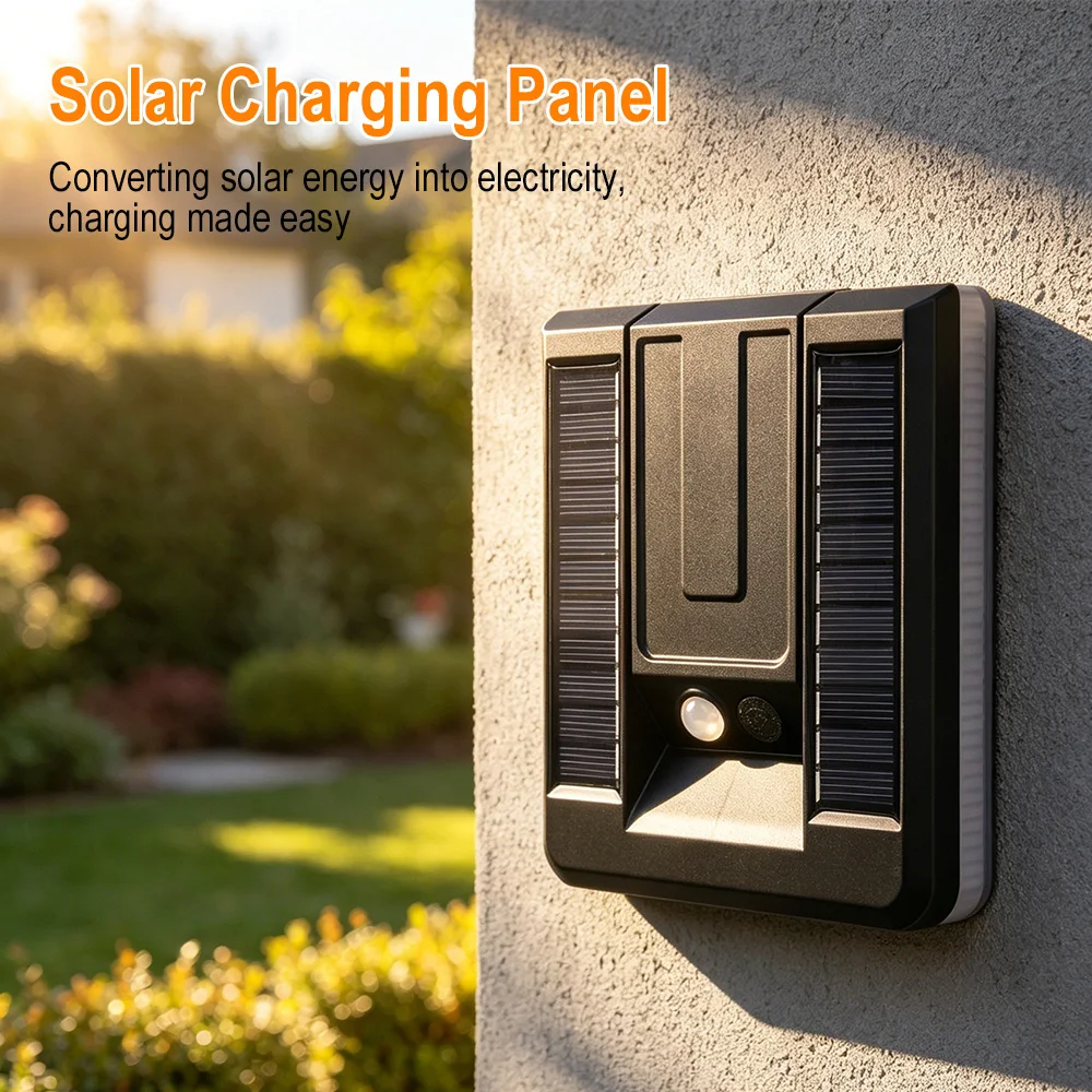 Foldable 120° LED Solar Light With Motion Sensor Wireless Outdoor Wall Lamp 3 Modes Waterproof Street Light for Garden Courtyard