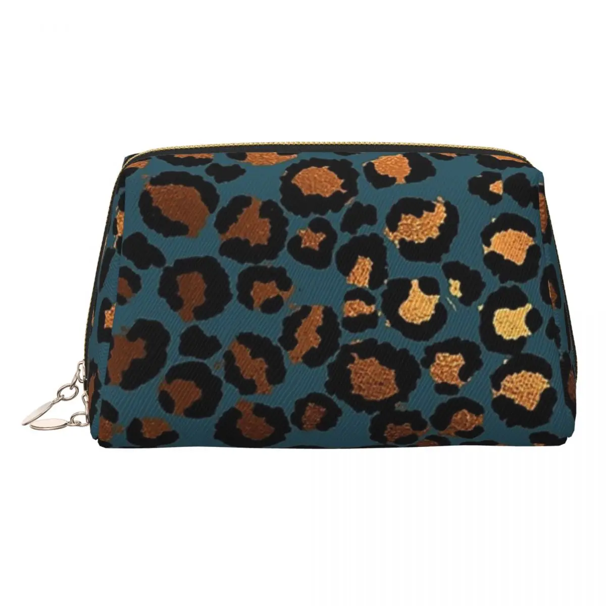 Cheetah Print Leopard Print Women Cosmetic Bag Travel Makeup Organizer Pouch Toiletry Storage Dopp Kit Case