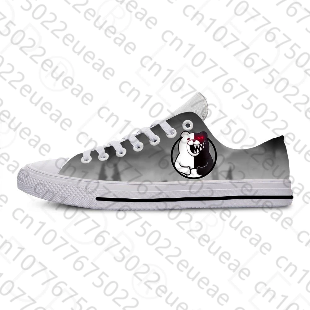 Anime Manga Game DanganRonpa Monokuma Funny Cool Casual Cloth Shoes Low Top Lightweight Breathable 3D Print Men women Sneakers