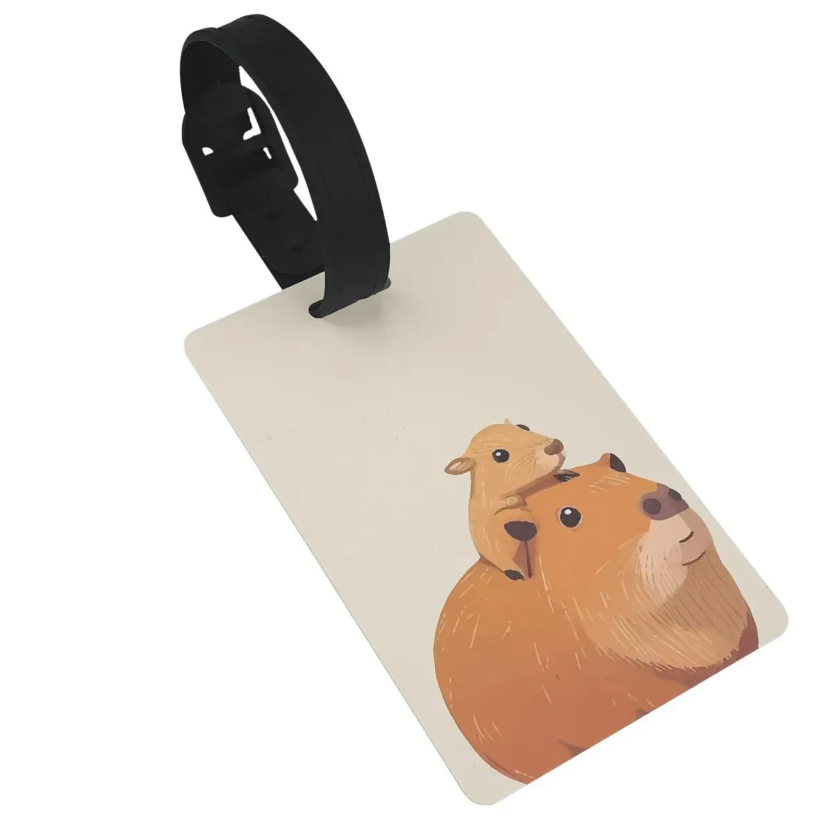 

Cute Capybara Luggage Tags Suitcase Accessories Travel PVC Cute Baggage Boarding Tag Portable Label Holder ID Name Address