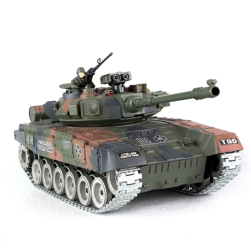 1/18 Russian T90 Metal Upgrade Tank Car Remote Control Electric Tank Simulation Toys Model For Children rc tanks that shoot bb