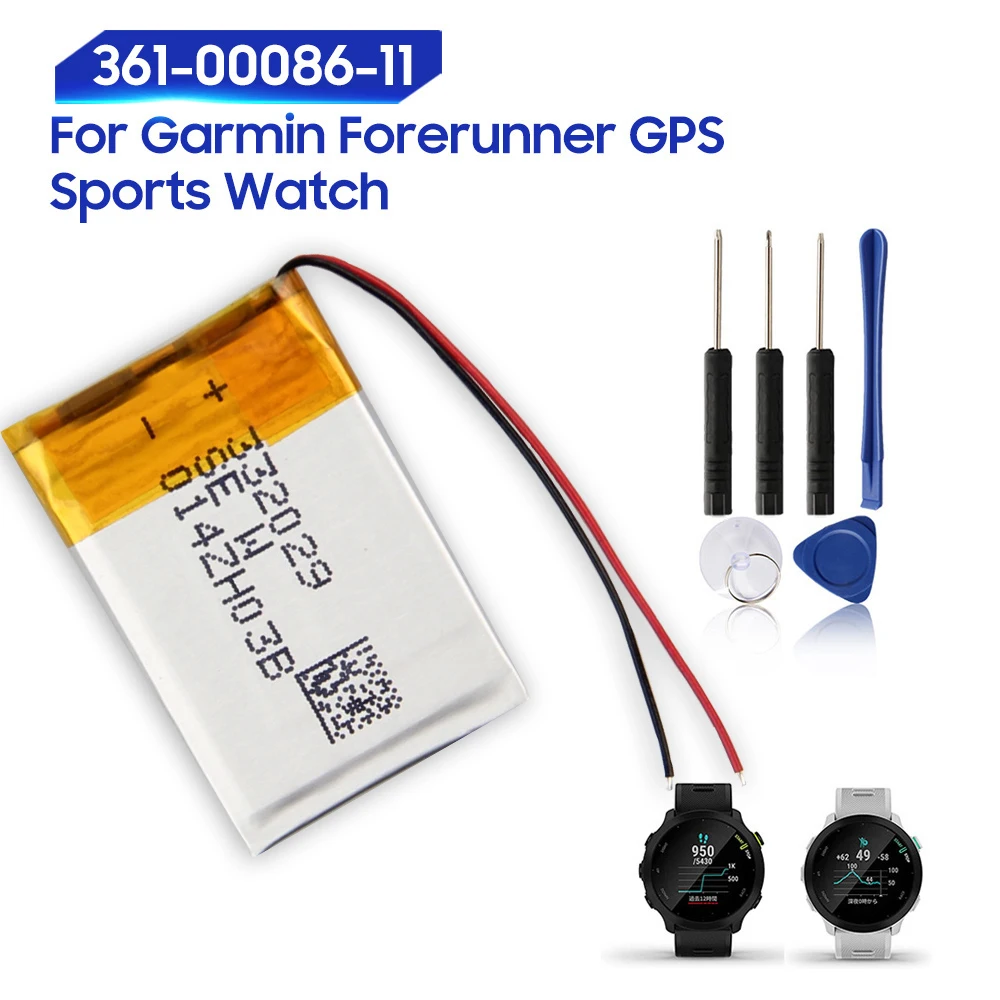 

Replacement Battery For Garmin Forerunner GPS Sports Watch 361-00086-11 Rechargeable Battery 180mAh