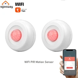 Tuya alarme inteligente pir wifi detector de movimento sensor compatível com tuya vida inteligente app trabalho com bateria/usb