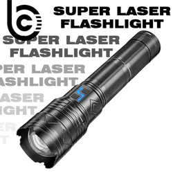 Lanterna LED Super Brilhante de Longo Alcance Poderosa, Lanterna USB Recarregável, Luz Exterior Zoomable, Tipo-C, 24000mAh, 11200mAh, Alta 100W