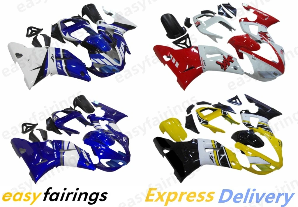 Motorcycle Aftermarket Full Fairing Kit Injection ABS Bodywork For YZF‑R1 2000‑2001 R1 Complete Body Covers Replacement Set