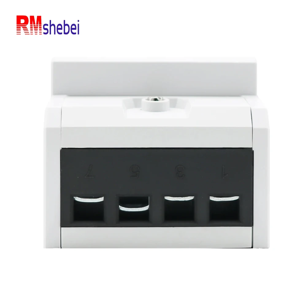 RMshebei Din السكك الحديدية التيار المتناوب 230 380 فولت 3 المرحلة 4 سلك مقياس الطاقة مراقبة استهلاك الطاقة كيلوواط ساعة متر Wattmeter Bivolt 100A 50/60 هرتز LCD