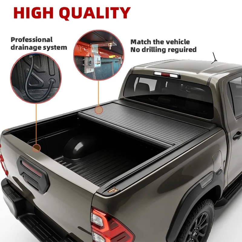 High Quality Electric Retractable Tonneau Cover Fits Ranger Raptor Wildtrak 2012-2026 Waterproof Aluminum Alloy Truck Bed Roller