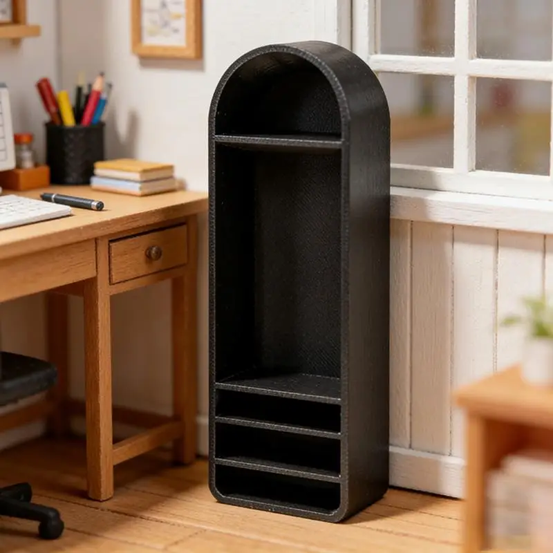 1Pcs 1:12 Dollhouse Miniature Arched Storage Cabinet Functional Display Rack for Kids Toy Room