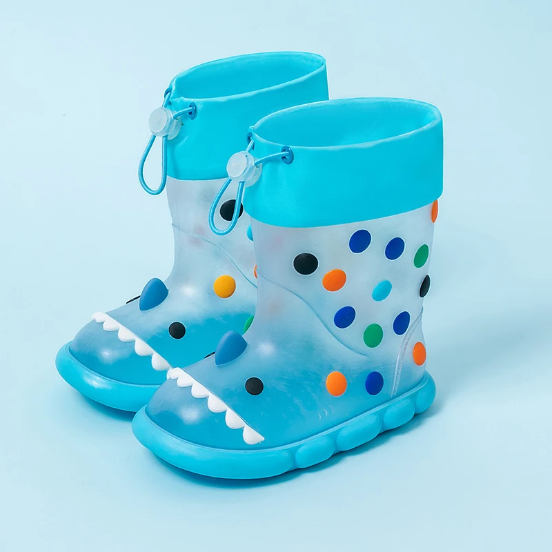 

Anti-Slippery Rain Boots Kids Fashion Casual Waterproof Boys Girls Print Cartoon Children PVC Soft Soles Shoes 2025 Summer
