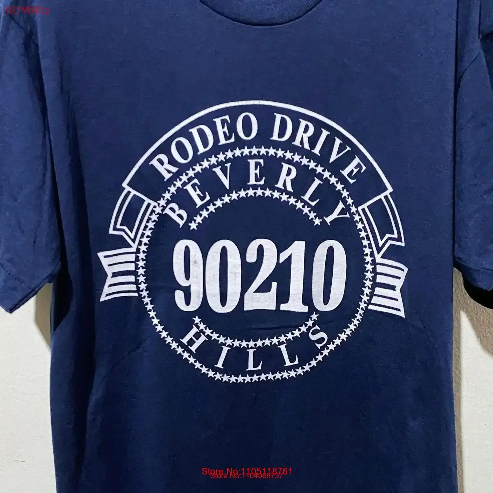 Vintage 90210 Beverly Hills T Shirt Size L vintage Washed Stylish Comfortable fashion Versatile homme Slightly Unisex