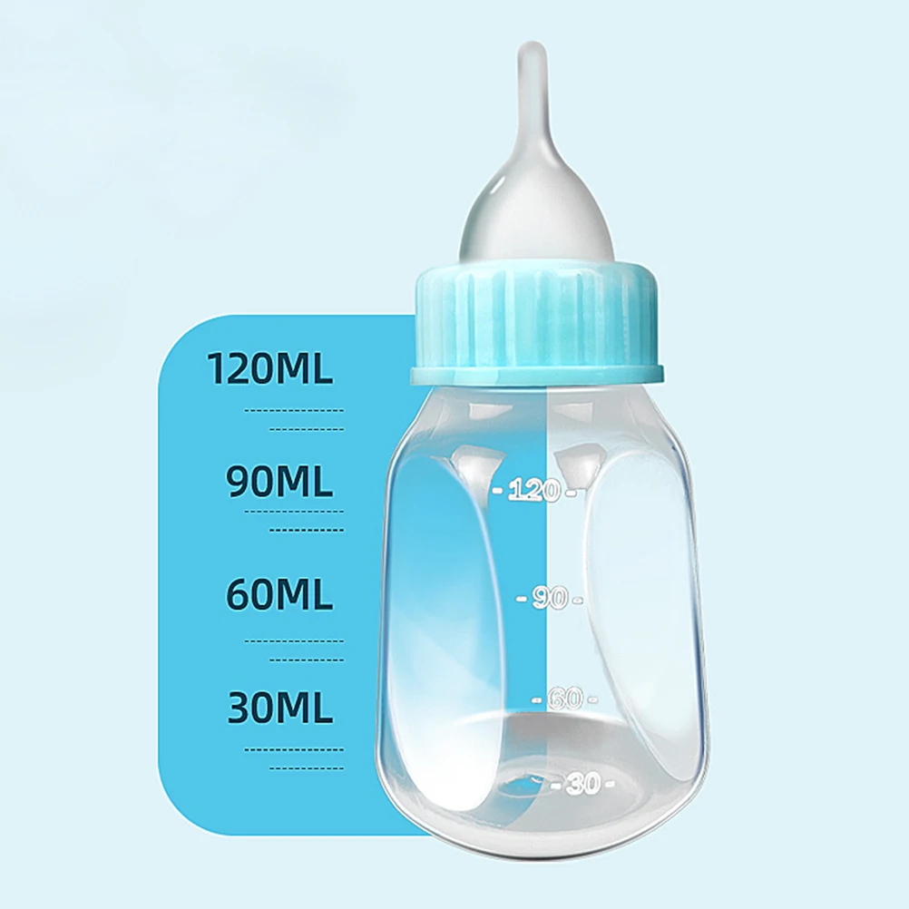 

2Pcs Kitten Feeder Bottle Plastic Newborn Pet Cat Dog Milk Puppy Water Bottles Fluid Nursing Slow Feeder Baby Hamster Squirrel