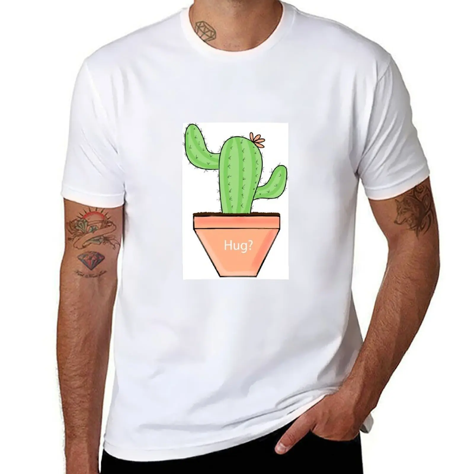 

Cute cactus T-Shirt t shirts for man cotton man t shirt cotton T-Shirt