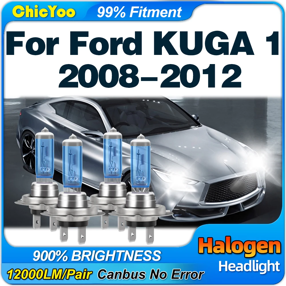 

12V H7 Car Xenon Head Lamps 200W Car Halogen Headlight Bulbs 6000K Plug And Play For Ford KUGA 1 2008 2009 2010 2011 2012