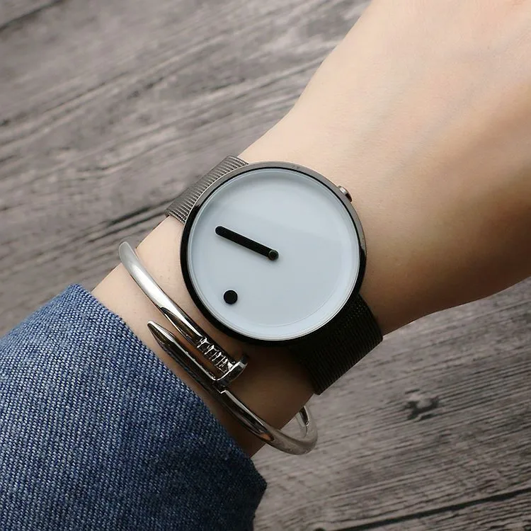 Men's Watch Korean Edition Student Simple New Concept Watch Trendy Male Trendy Women's Versatile Belt Fashion Quartz Watch