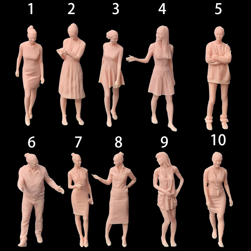 1/64 Figure Sexy Woman Standing Miniature 1:87 1/43 Resin successful lady Casual Style Model GK Need To Be Colored By Yourself