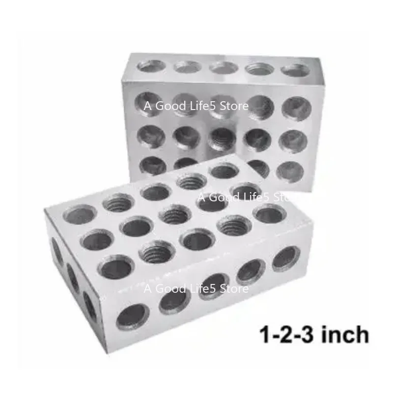 

Precision Blocks Hardened Steel 1-2-3 Blocks 0.0001" Precision Matched Machinist 123 Milling Tool 23 Holes 25-50-75mm BLOCK 2pcs