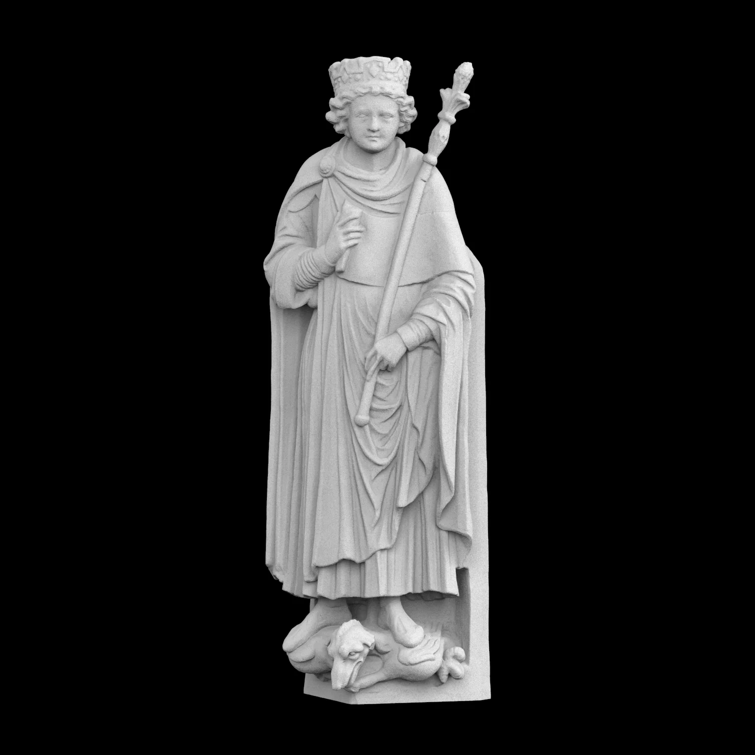 Renaissance-Zeitgenössischer „König Salomon“ 3D-gedrucktes Harzmaterial, handbemalte Gipsstruktur-Dekoration (Versand innerhalb von 10 Tagen)