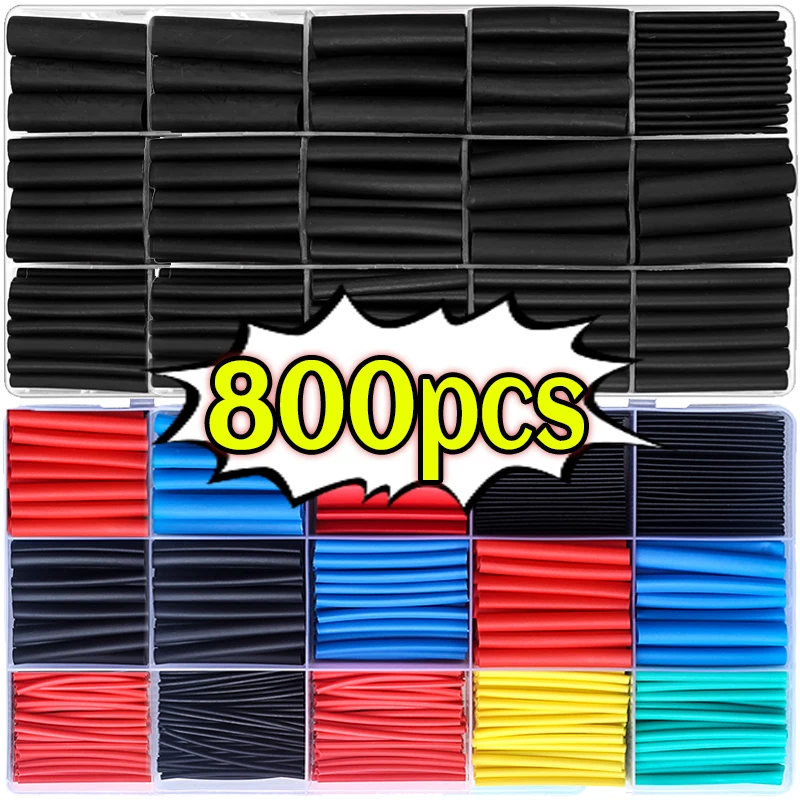 

Heat-shrink Tubing Kit Color/black High Temperature Resistance Tube Shrink Wrapping Wire Cable Insulation Wrap Protecter Sleeves