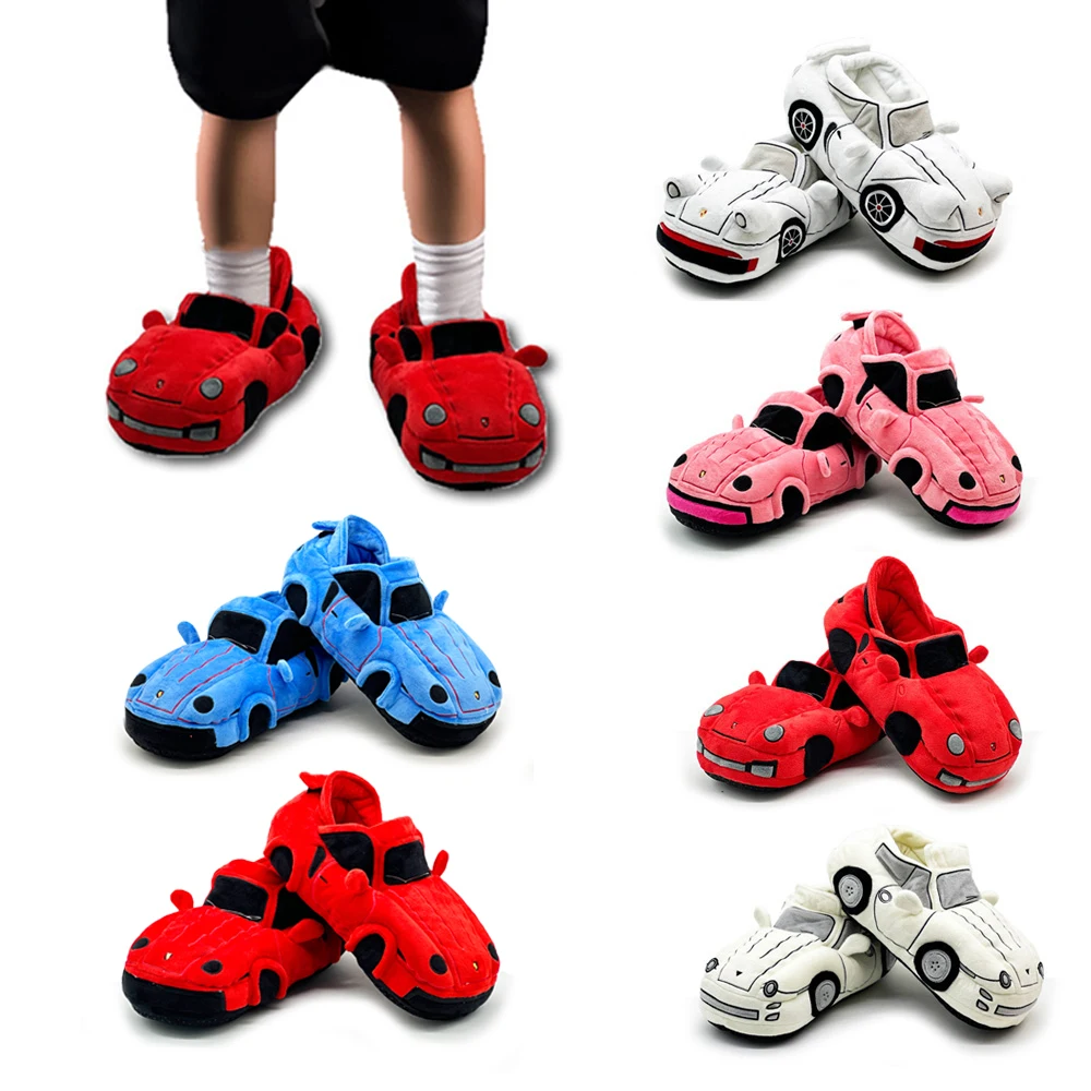 Fun and creative sports car cotton mop indoor one size fits all slippers for both men and women, high-value women's shoes gift