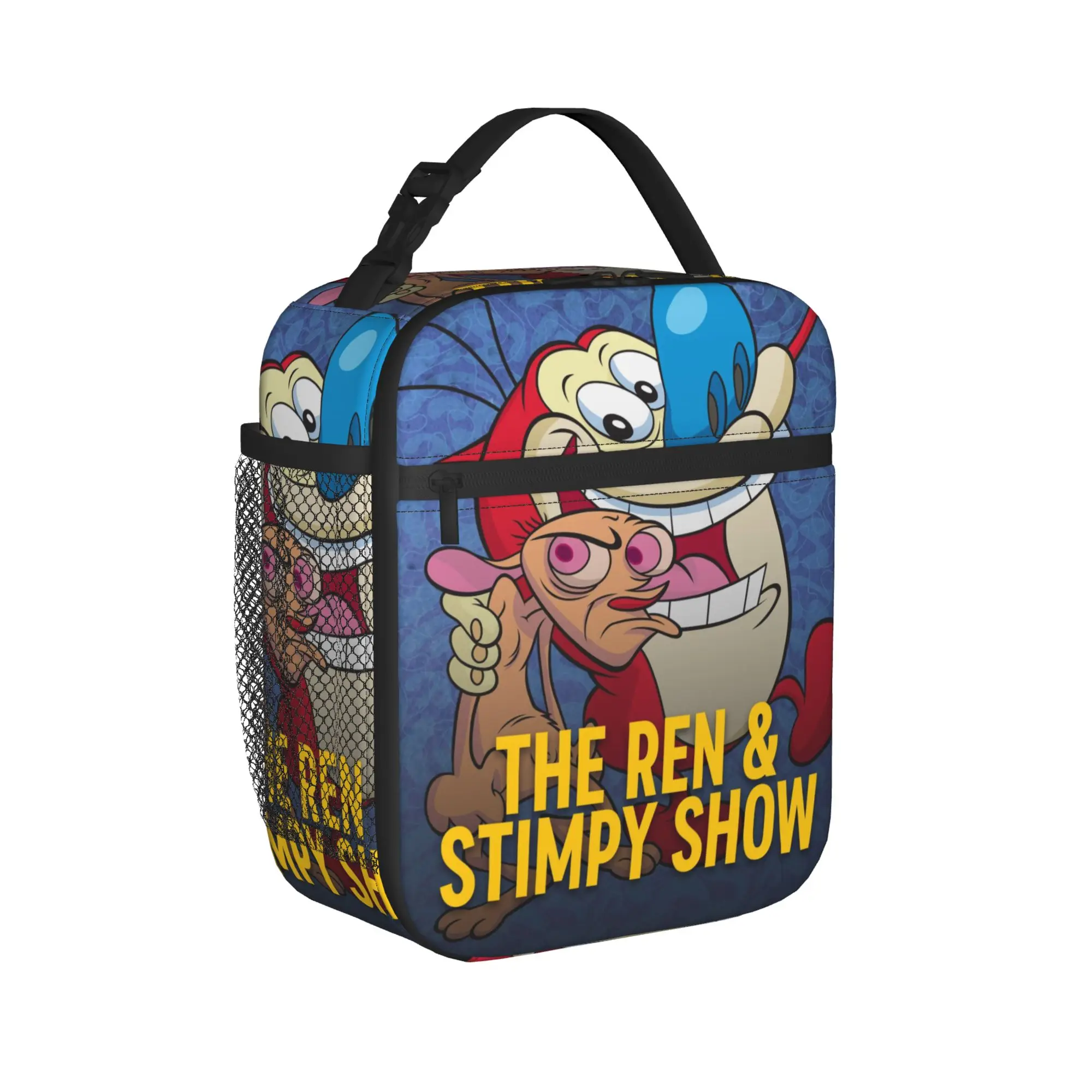 Duo Rucksack Ren & Stimpy  Thermal Insulated Lunch Bag Portable Food Container Bags Men Women Thermal Cooler Lunch Boxes
