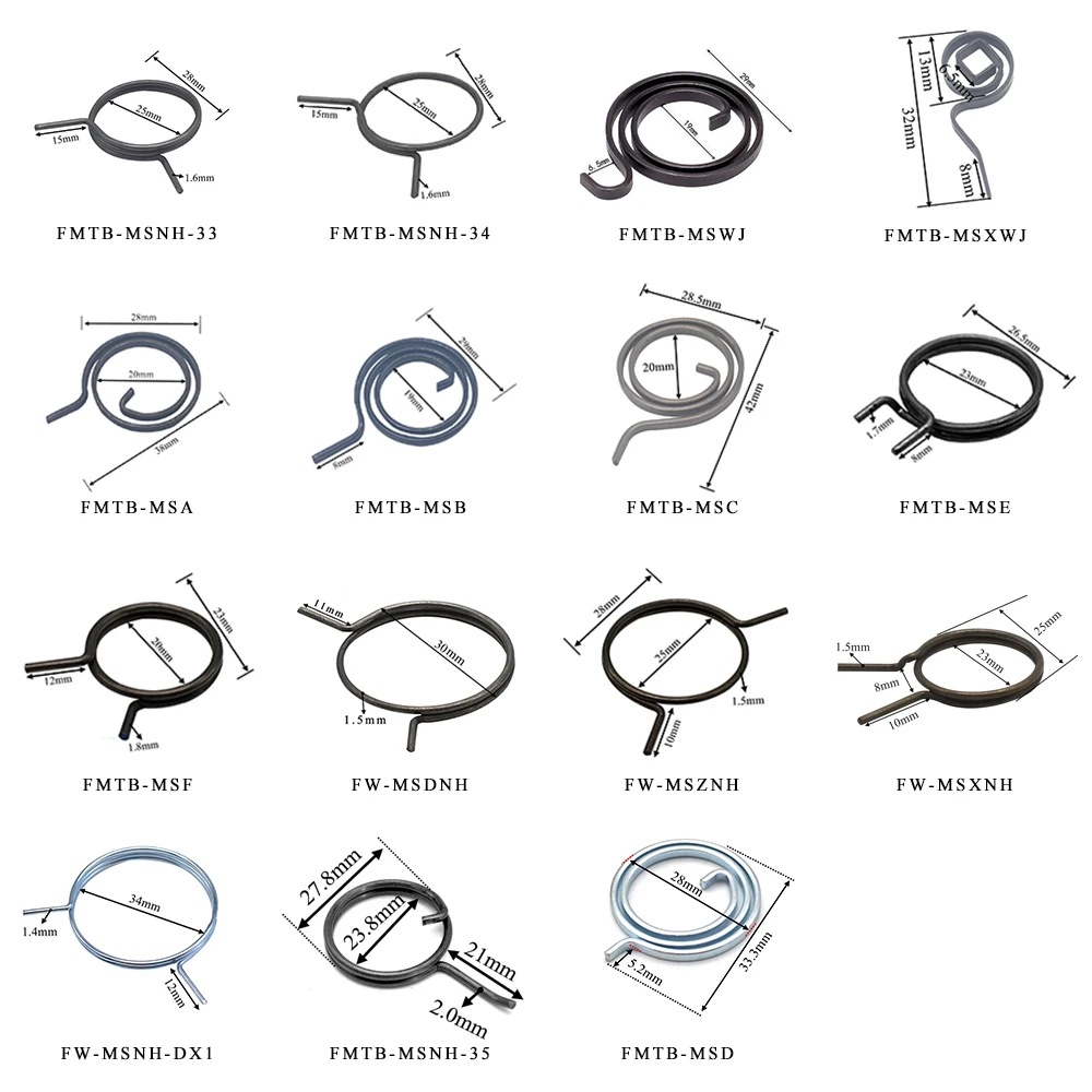 5 uds cerradura de puerta resorte de torsión manija de puerta bobina retorno accesorios de resorte de torsión