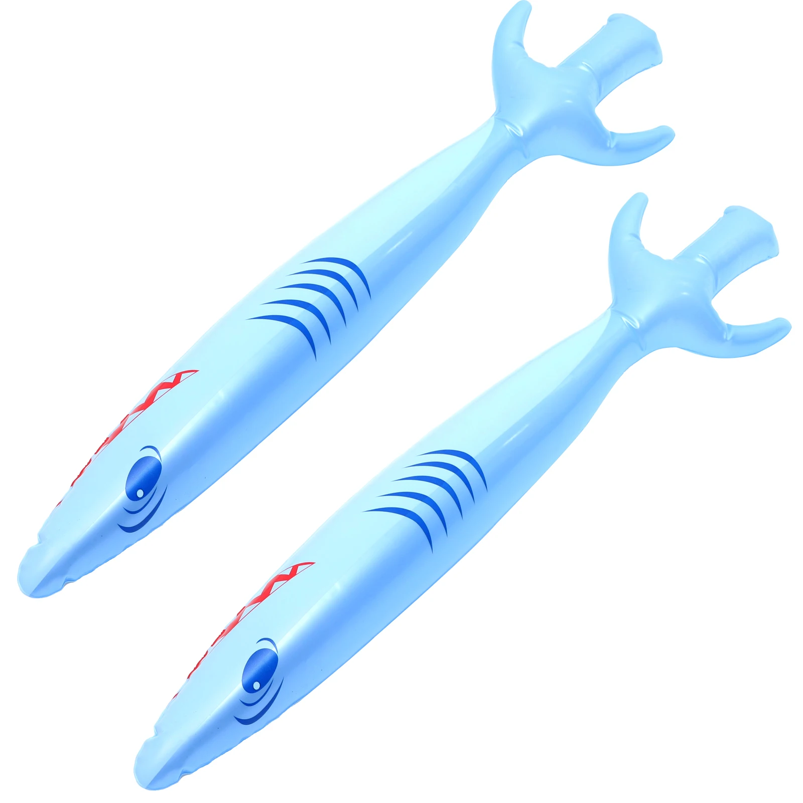 2Pcs Inflatable Pirate Swords Shark Pattern Cartoon PVC Material Easy Inflate Deflate Kids Pirate Cosplay Halloween Party