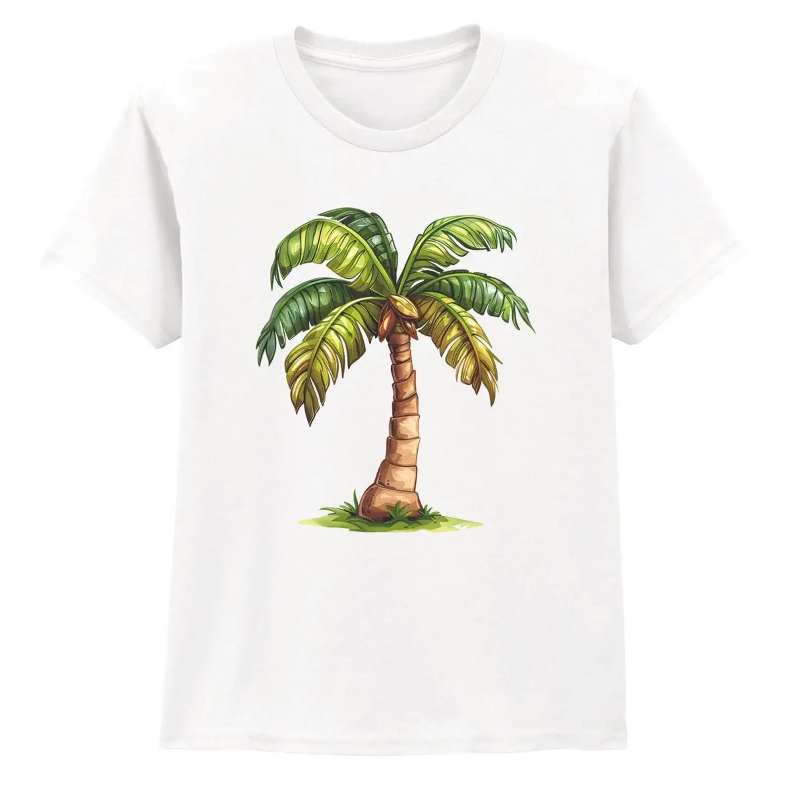 Tropische Palme Kinder T Shirt Strand Urlaub Geschenk für vintage Washed graphic Slightly streetwear Top For Everyday Wear