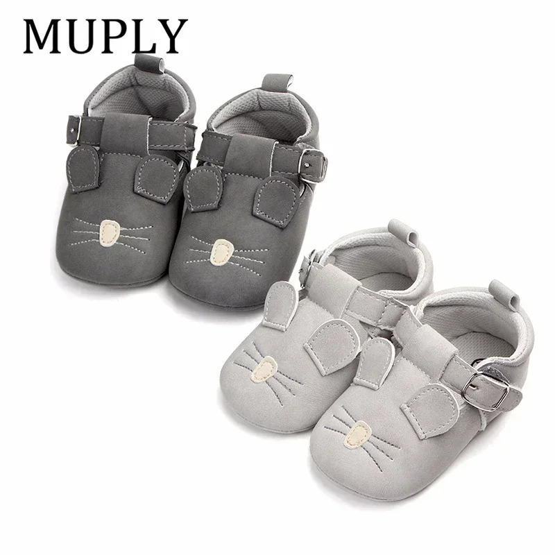 

2Pairs Newborn Baby Shoes Animal Cute Casual Infant Boys Leather Anti-Slip Falt Rubber Sole Toddler First Walkers Baby Sneakers