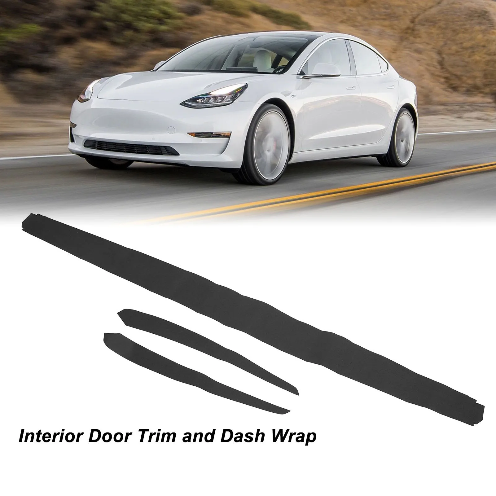 

Мягкая замшевая накладка на внутреннюю дверную панель и приборную панель, замена обшивки для Tesla Model 3 Y 2019 2020 2021 2022 2023