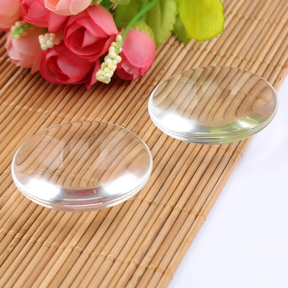 onwear 10pcs 40mm round dome flat back transparent clear glass cabochons diy jewelry pendant making accessories
