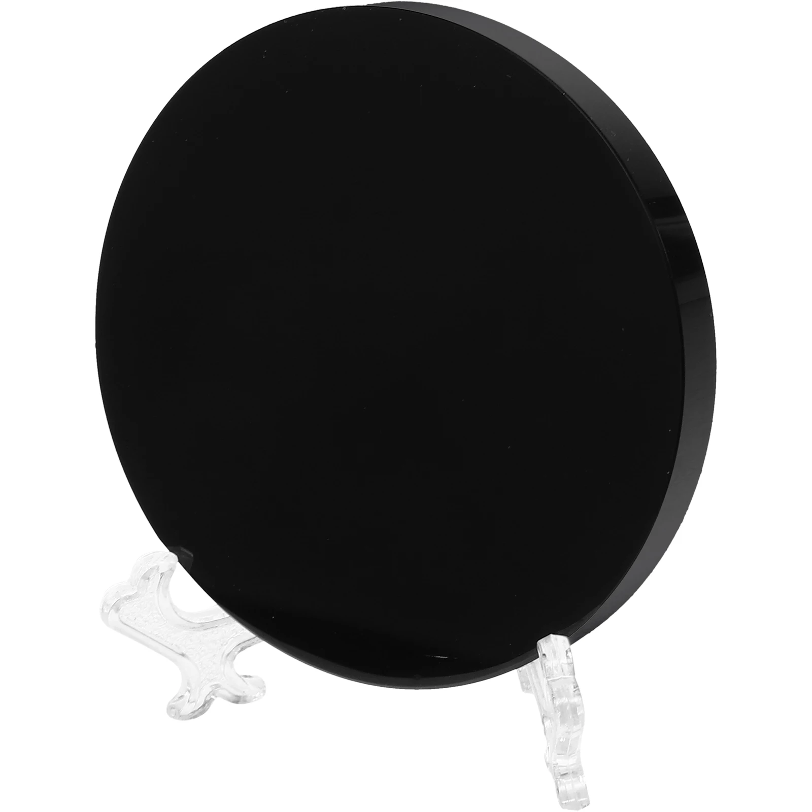 

Obsidian Divining Mirror Round Scrying Stone Obsedian Vosarea Decor