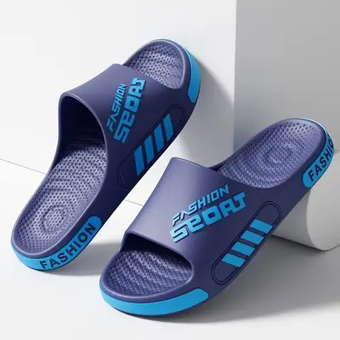 Unisex EVA Slippers 40-47  Flat Sole Home Slippers Fashion Open Toe Sandals for Home Beach Shower Indoor Outdoor Shoes