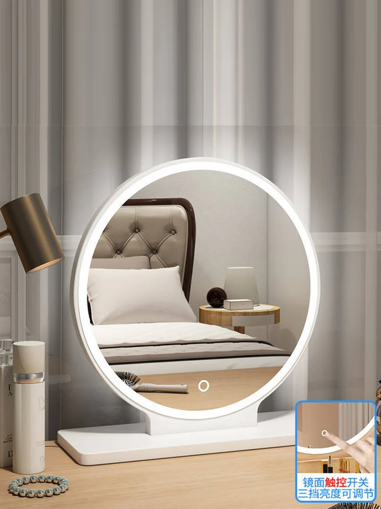 Desktop makeup mirrors for students' dormitories, minimalist desktop girls' dressing mirrors, high-definition large mirrors