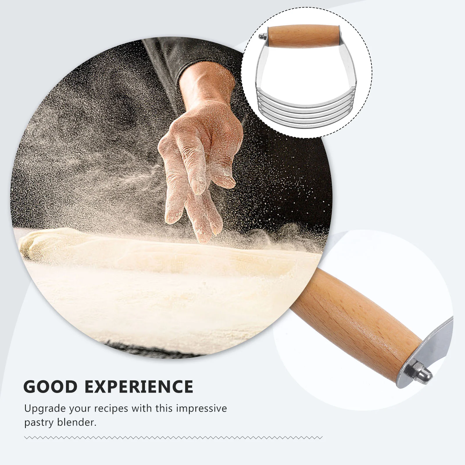 Butter Stir Cut Dough Stainless Steel Pastry Hand Held Blender Kitchen Scraper