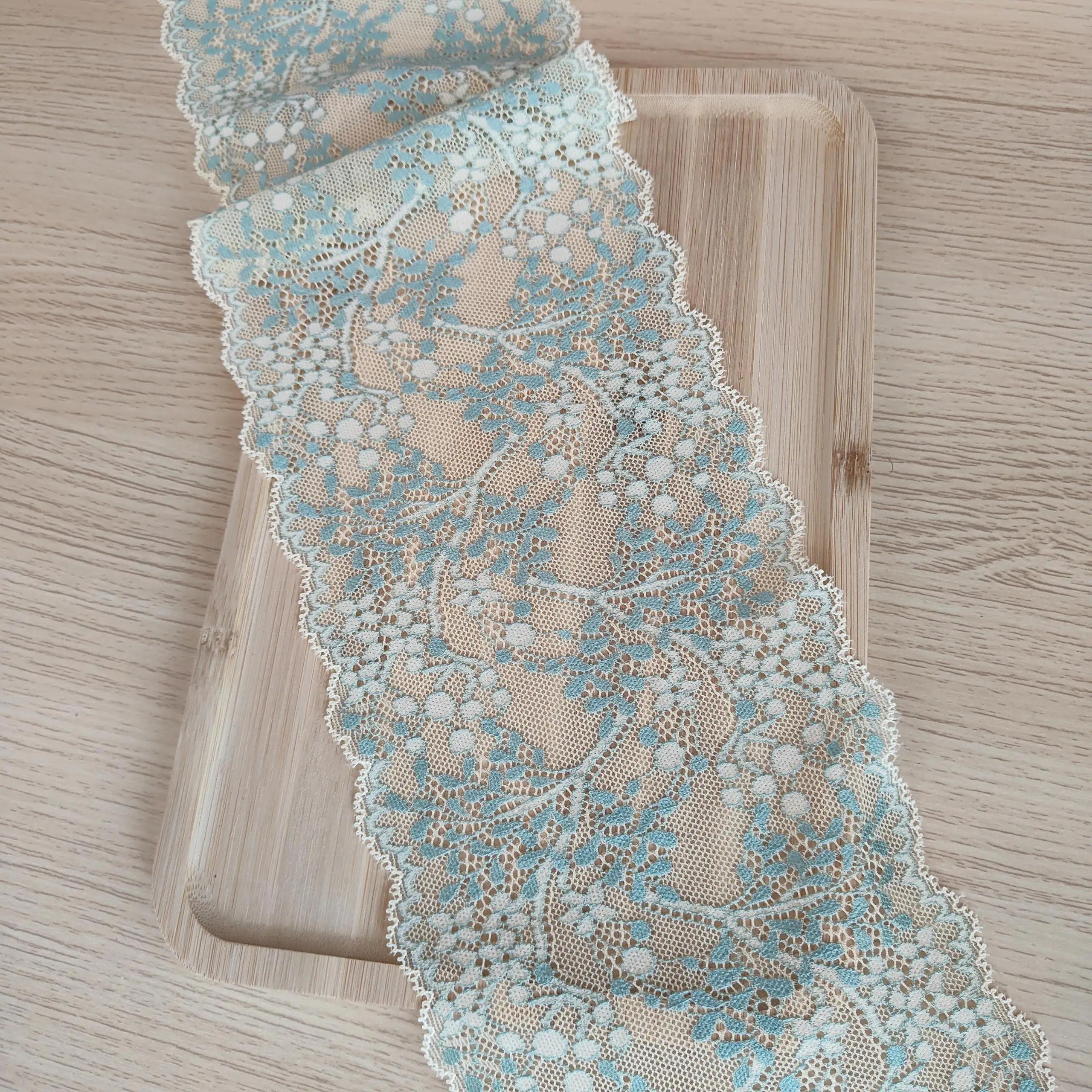 YE1001-1 40-3 14cm green lace trim for underwear, Pressed Lace Clothes Sskirt Underwear Sewing Accessories