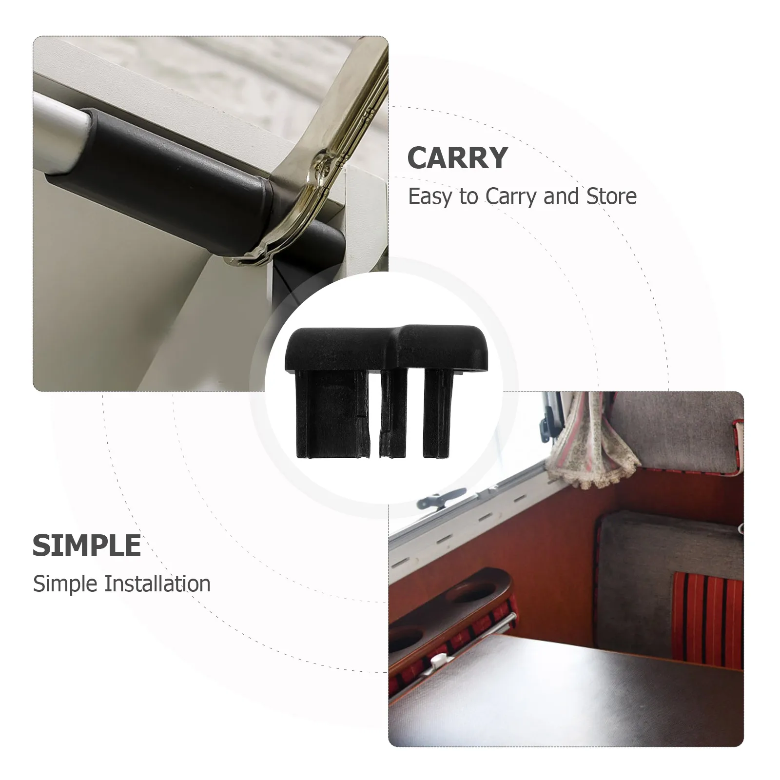 

2pcs Table Leg Accessories Foldable Furniture Parts Abs Floor Protectors Pads Concealed Design Stability Support Long