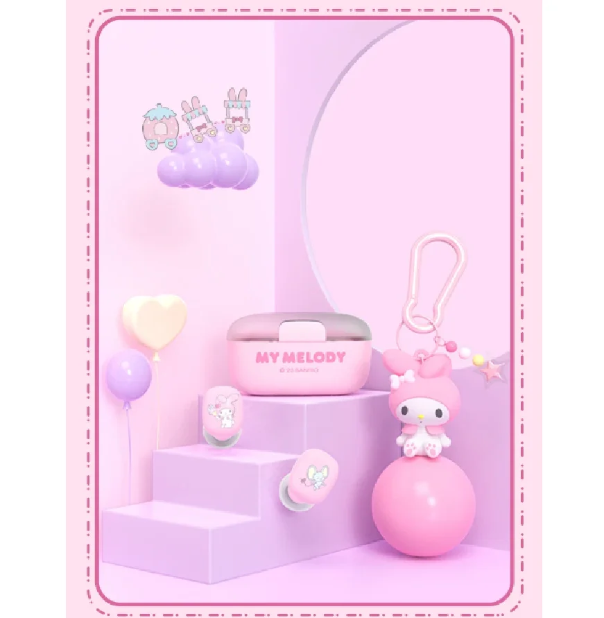 Sanrio Kuromi-Auriculares Bluetooth Cinnamoroll Melody True Wireless, Pochacco Sport Gifts Touch Control Game Earphones