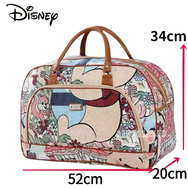 Disney Winnie Bear 2023 New Women\'s Travel Bag Luxury Brand Women\'s Portable Travel Bag High Capacity High Quality Tote Bag