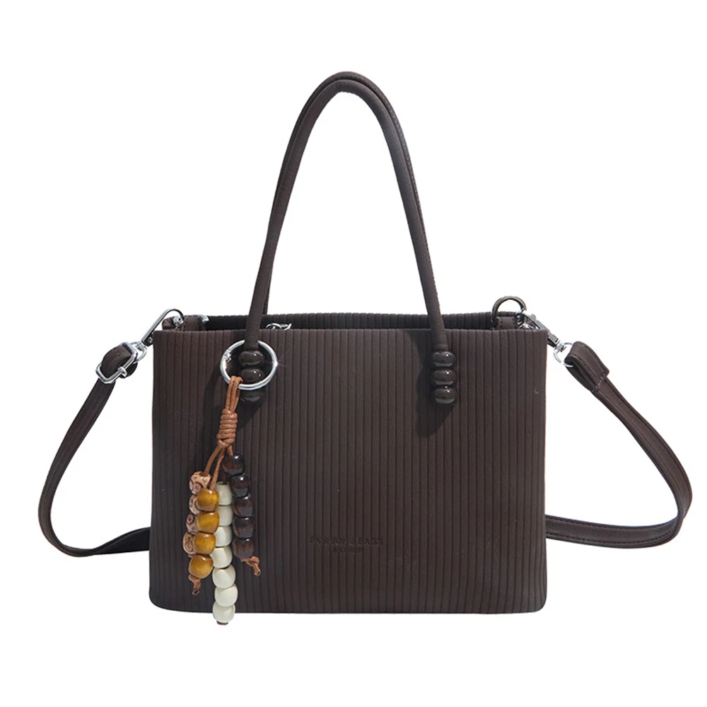 Thin Stripe Pattern PU Leather Crossbody Bag Casual Style Square Small Bag Simple Design Sling Bags for Women Use Purse