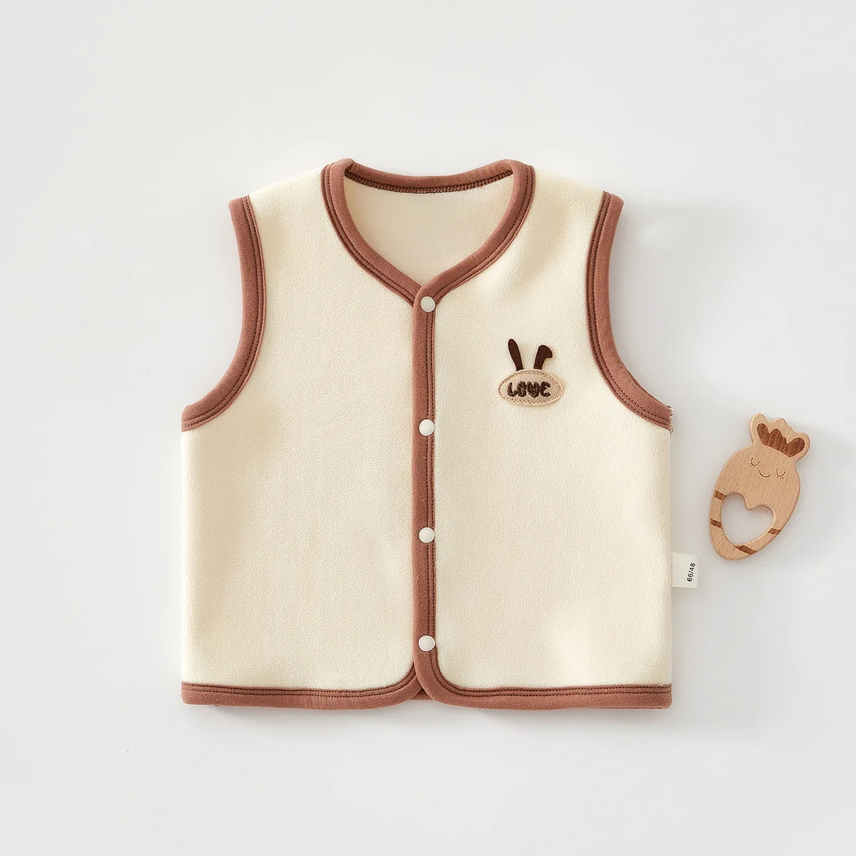 Baby Boy Girl Fleece Soft Warm Outdoor Vest Infant 6-18months Spring Autumn Comfortable Waistcoat Kids Casual Thick Vest Clothes