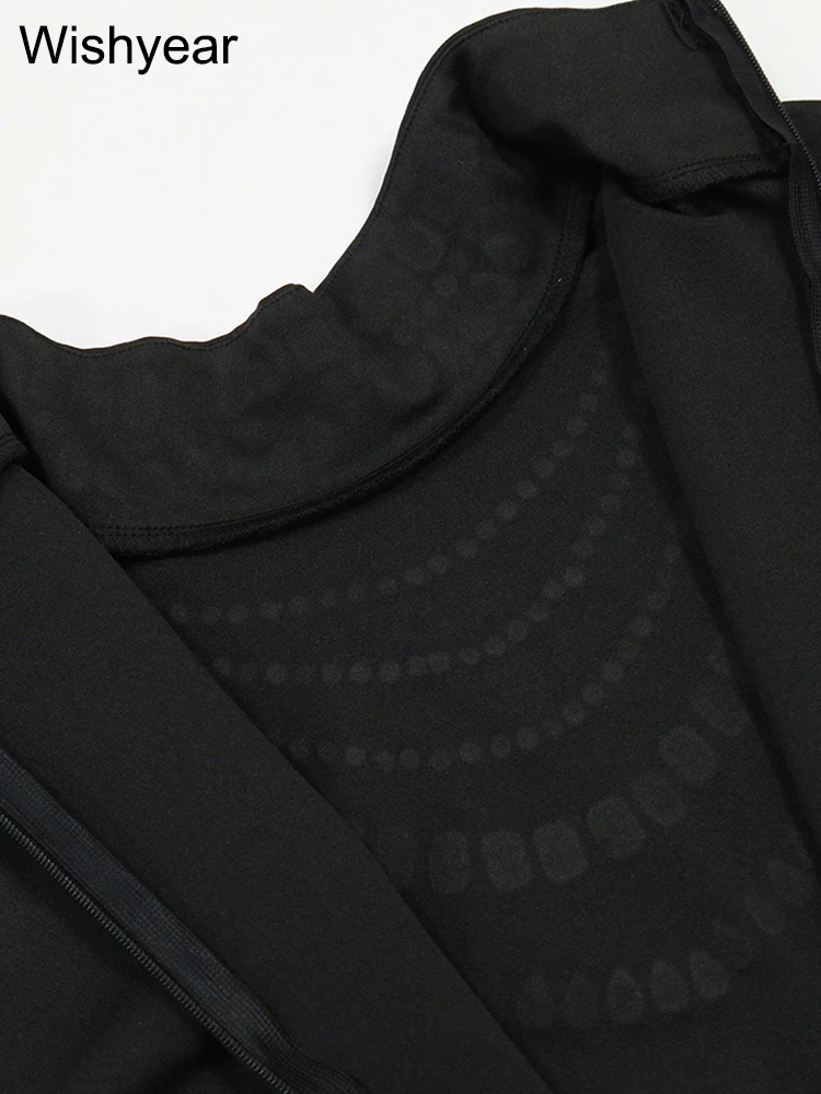 New Christmas Luxury Rhinestones Mermaid Black Dresses Women Long Sleeve Slim Wedding Guest Birthday Prom Formal Party Gowns