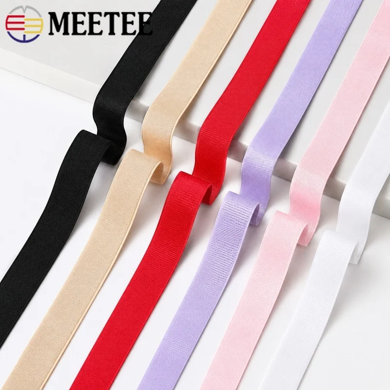10/20Meters 6-25mm Spandex Elastic Band Soft Stretch Strap for Underwear Bras Swimwear Waistbands Garment Sewing Accessories DIY